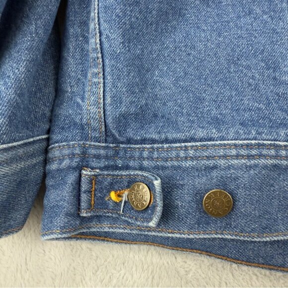 VTG Canyon Creek Storm Rider Blanket Lined Denim Trucker Jacket Men's Sz Medium - Picture 12 of 12